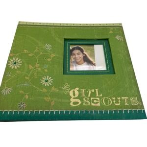 Girl Scouts K&Company‎ Green Floral Scrapbook Album Photo Window Memory Book